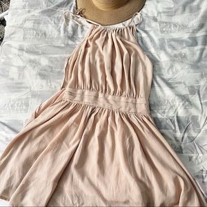 Blush Halter Midi Dress